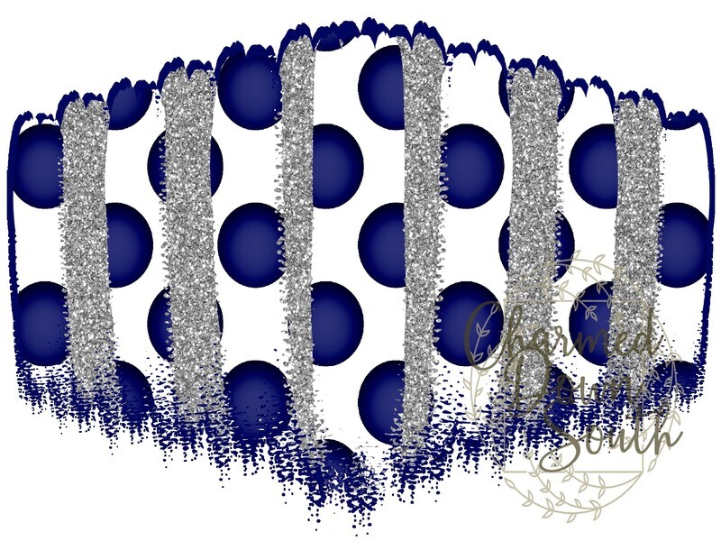 Navy/White Mask Background Digital Design