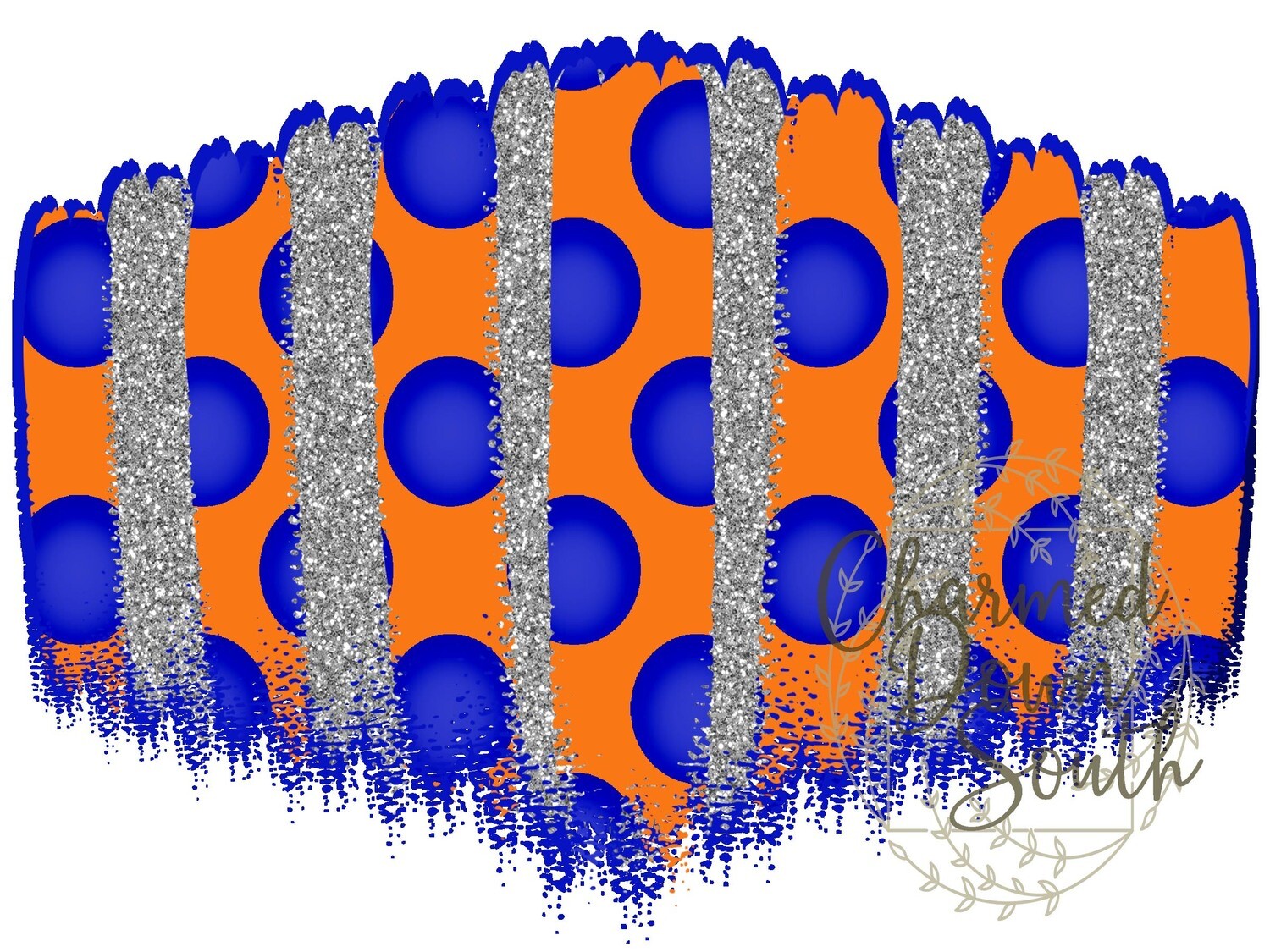 Blue/Orange Mask Background Digital Design