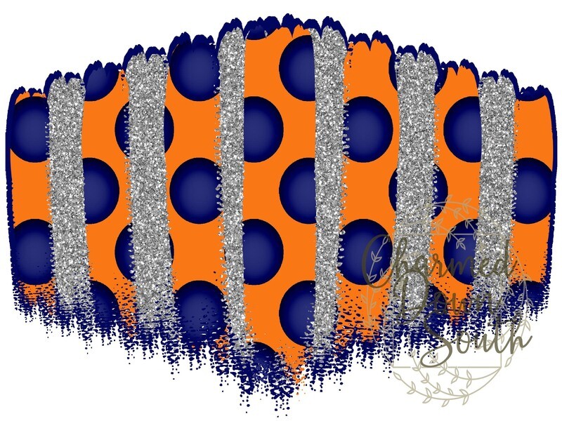 Navy/Orange Mask Background Digital Design