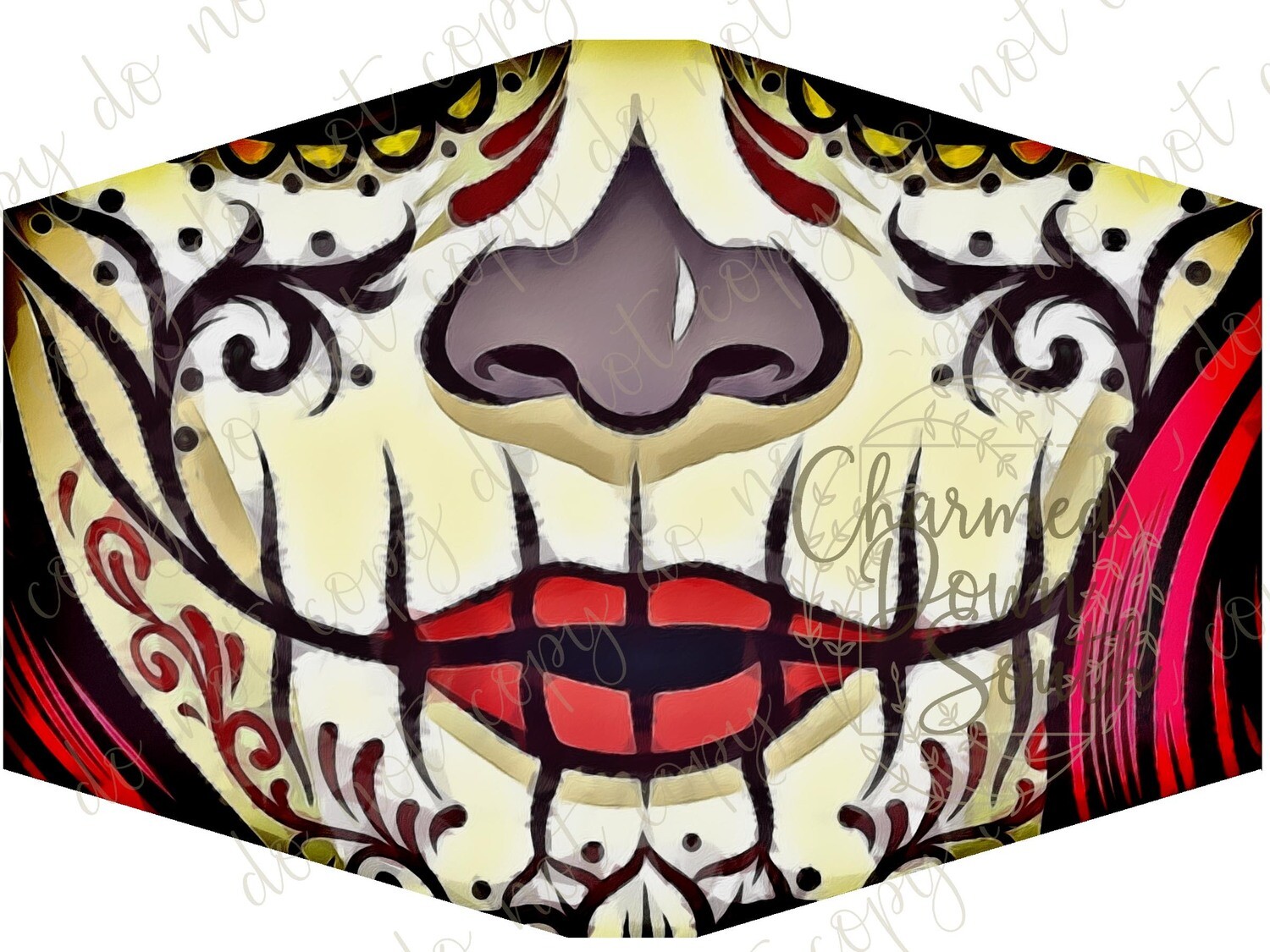 Sugar Skull Face Mask Digital Design