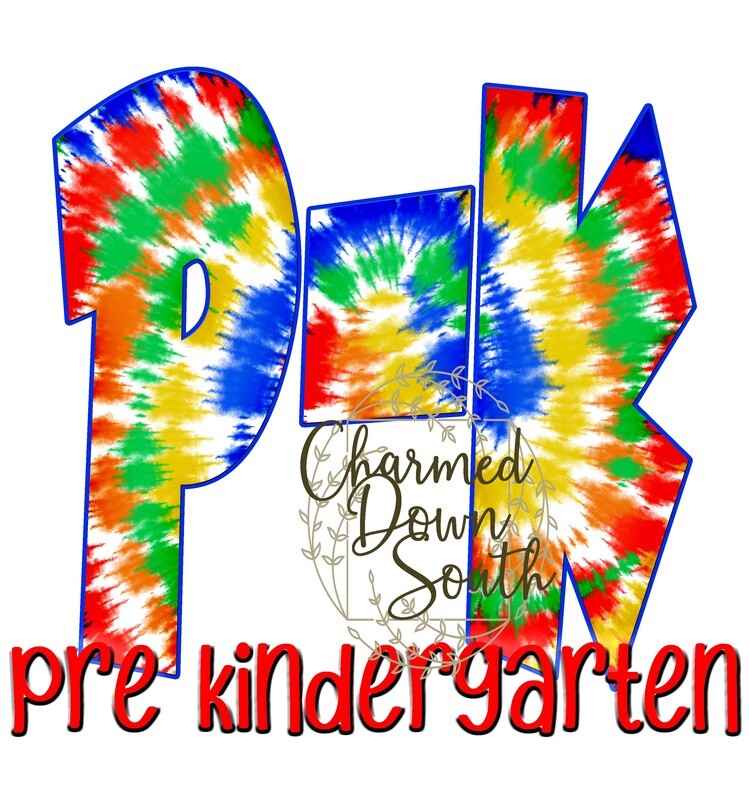 Tie Dye Pre-K Digital Design