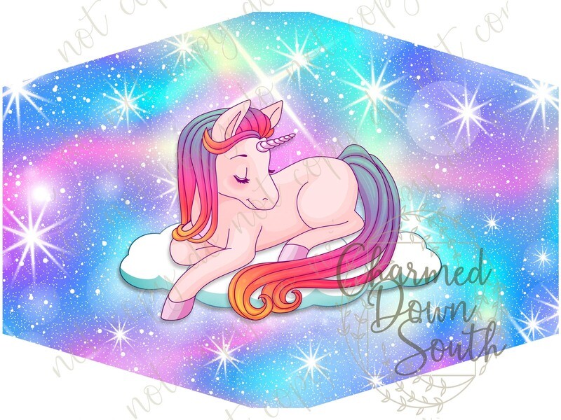 Unicorn Face Mask Digital Design