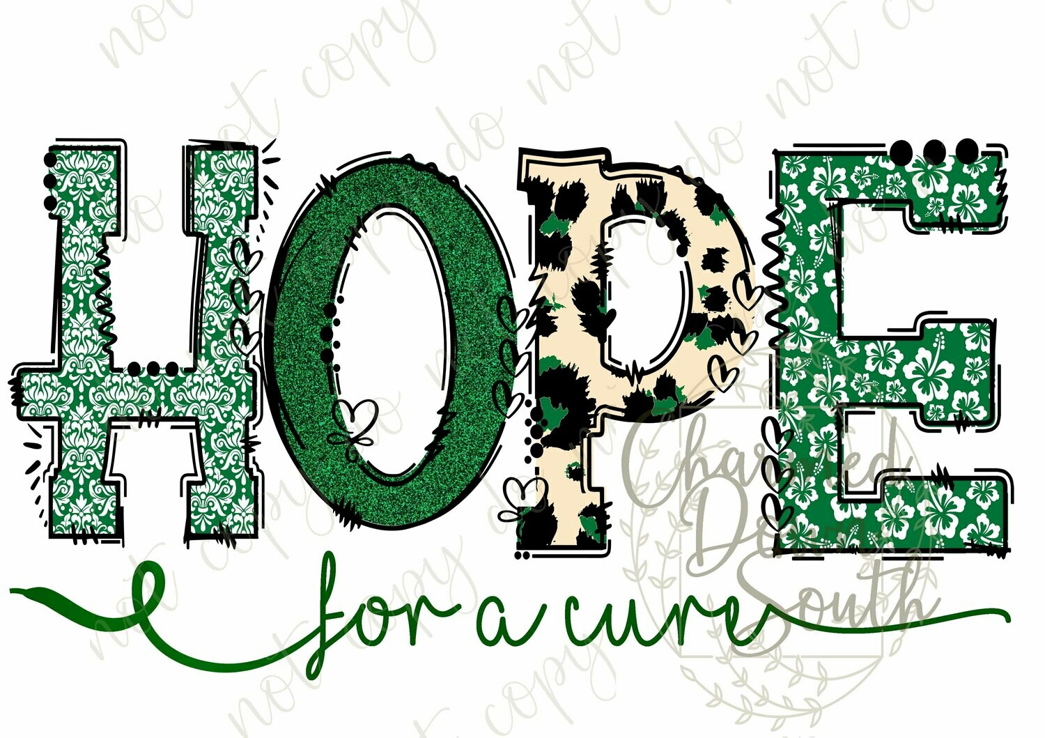 HOPE for a cure Green Digital Design