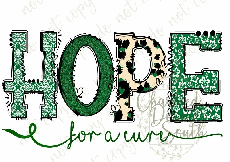 HOPE for a cure Green Digital Design