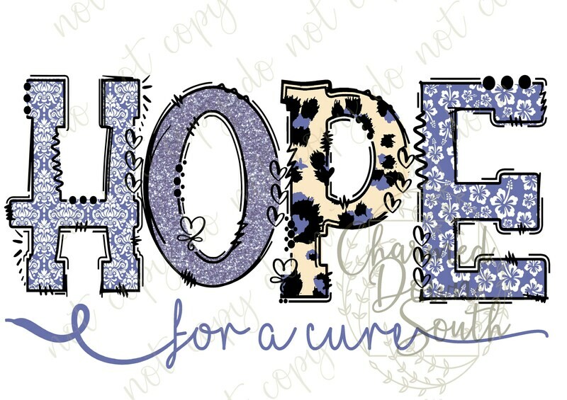 HOPE for a cure Periwinkle Digital Design