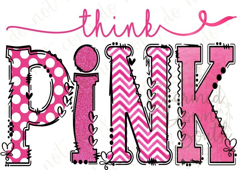 Think Pink Digital with Chevron Design