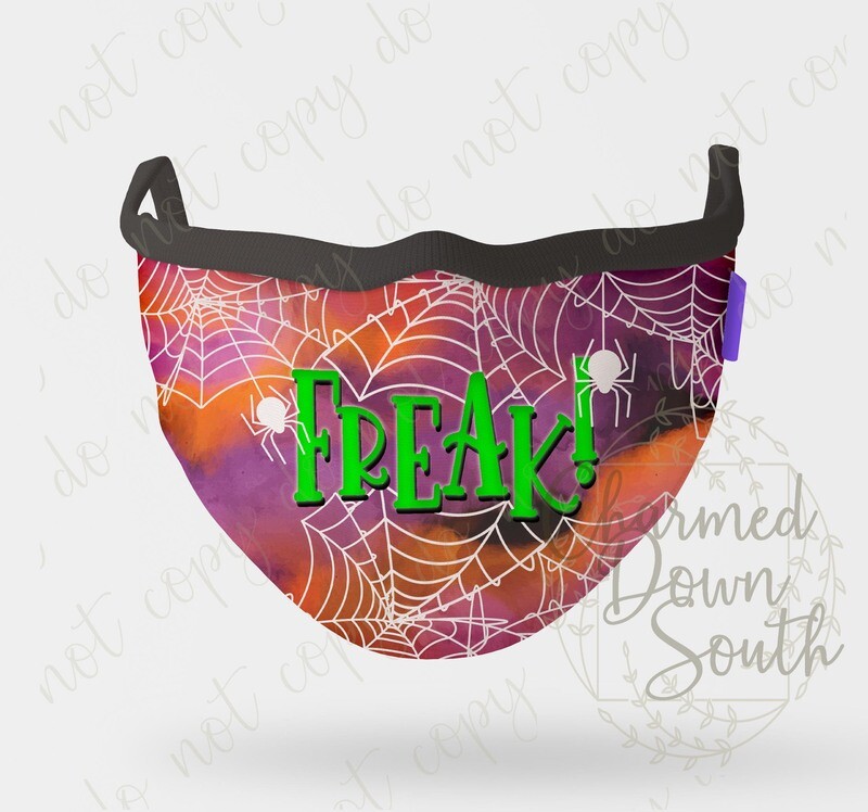Freak Spider Web Face Mask Digital Design
