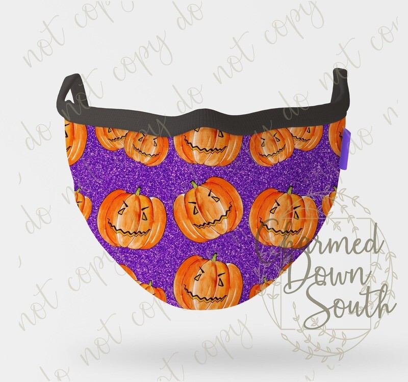 Jack o lantern Face Mask Digital Design