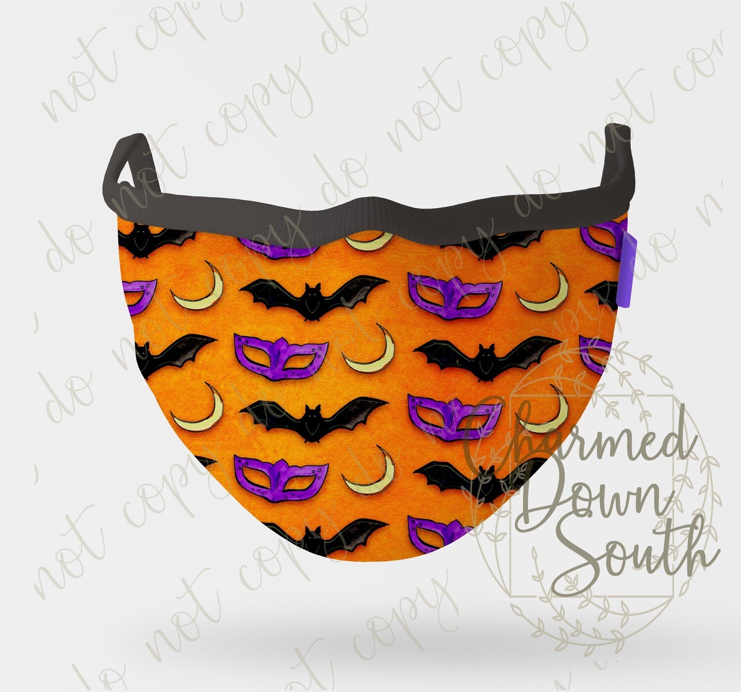 Bats and Masks Face Mask Digital Design
