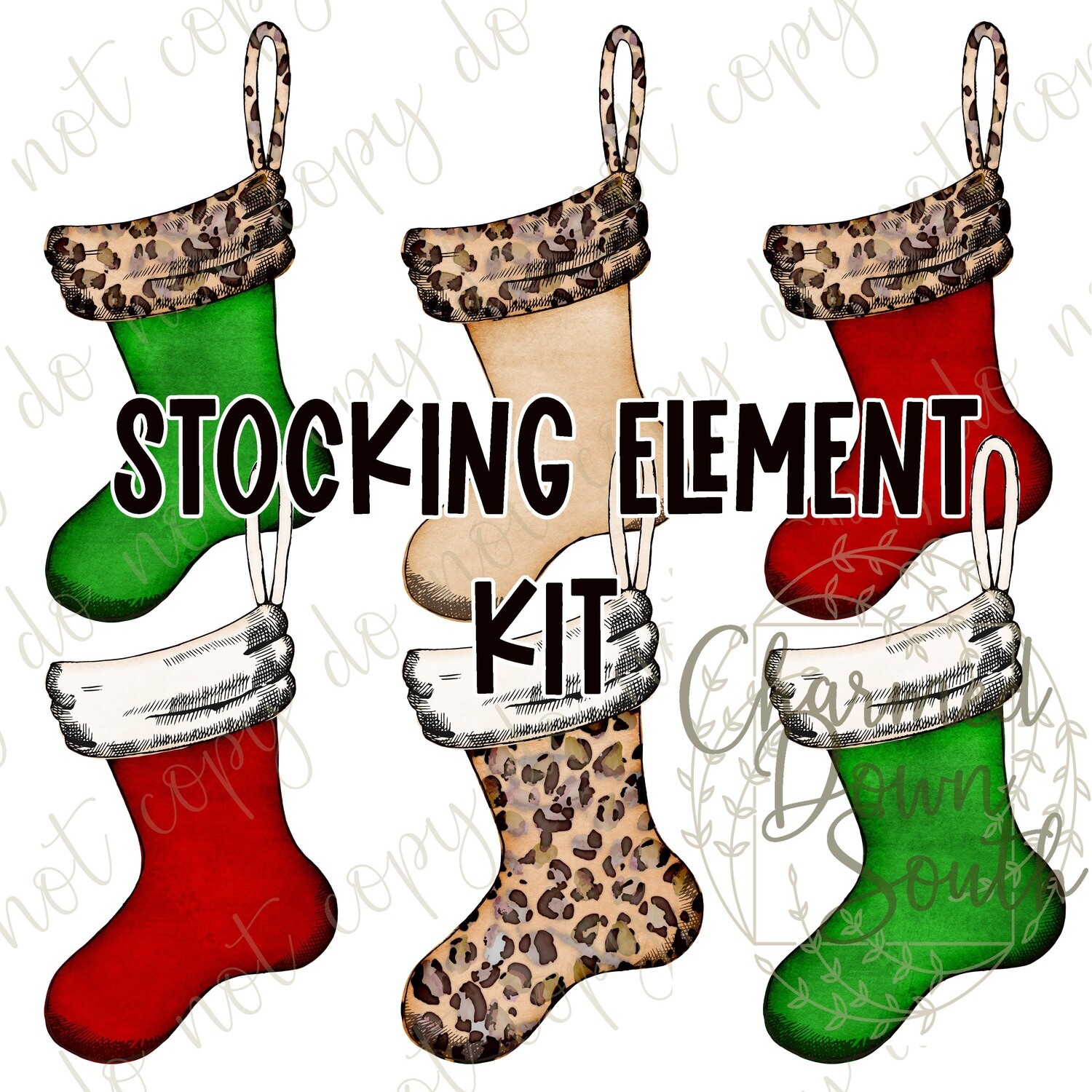 Christmas Stockings Element Set
