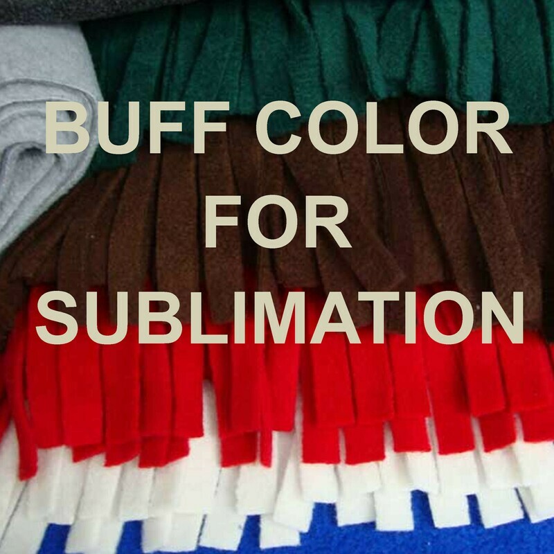 PRE BUY Polyester Fleece Scarves for Sublimation Fringe Buff