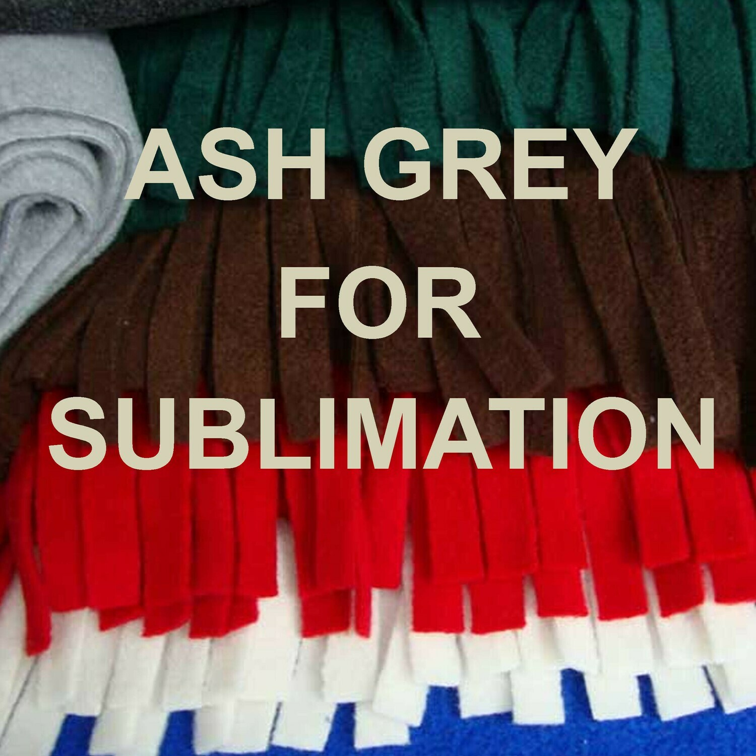Pre-Buy Polyester Fleece Scarves for Sublimation Fringe Ash Grey