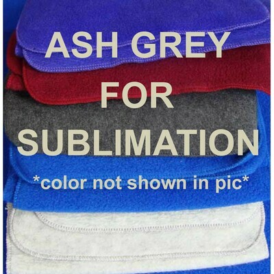 Polyester Fleece Scarves for Sublimation Full Hem Ash Grey