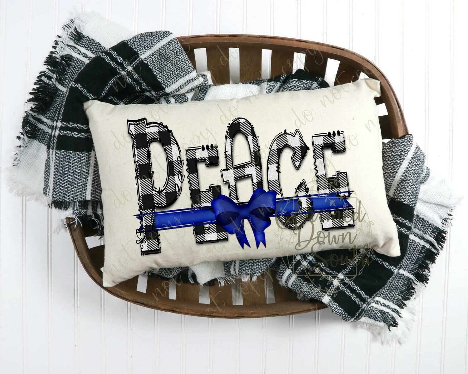 Buffalo Plaid Peace Digital Design