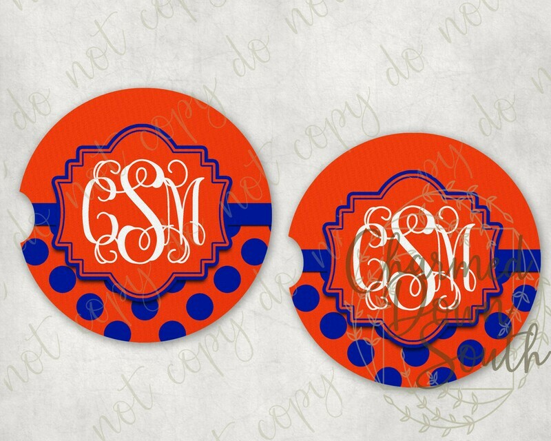 Car Coaster/Ornament School Colors Digital Design Bundle 34 Color Combos