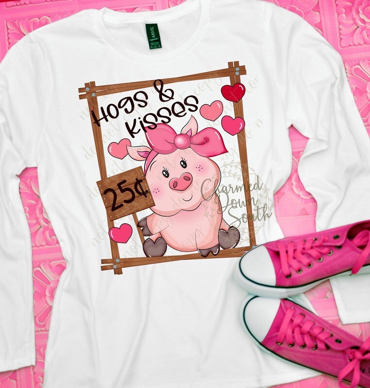 Hogs and Kisses 25 Valentine&#39;s Digital Design