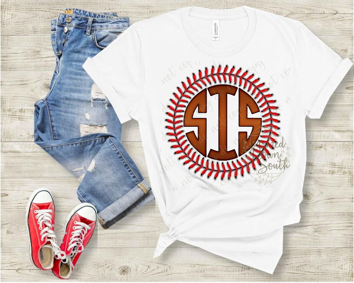Baseball Stitches Leather SIS Digital Design