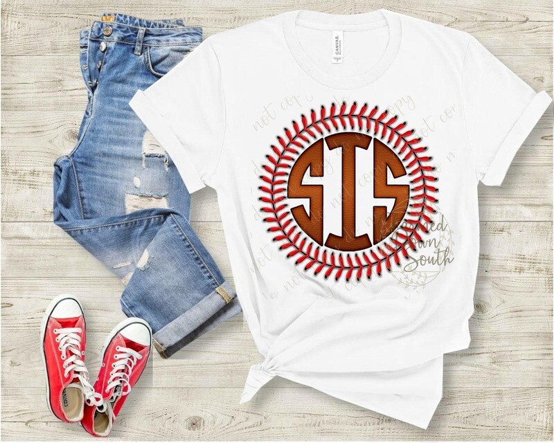 Baseball Stitches Leather SIS Digital Design