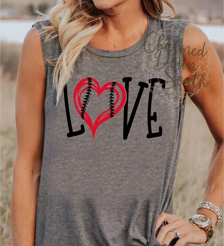 Baseball LOVE Screen Print Transfer