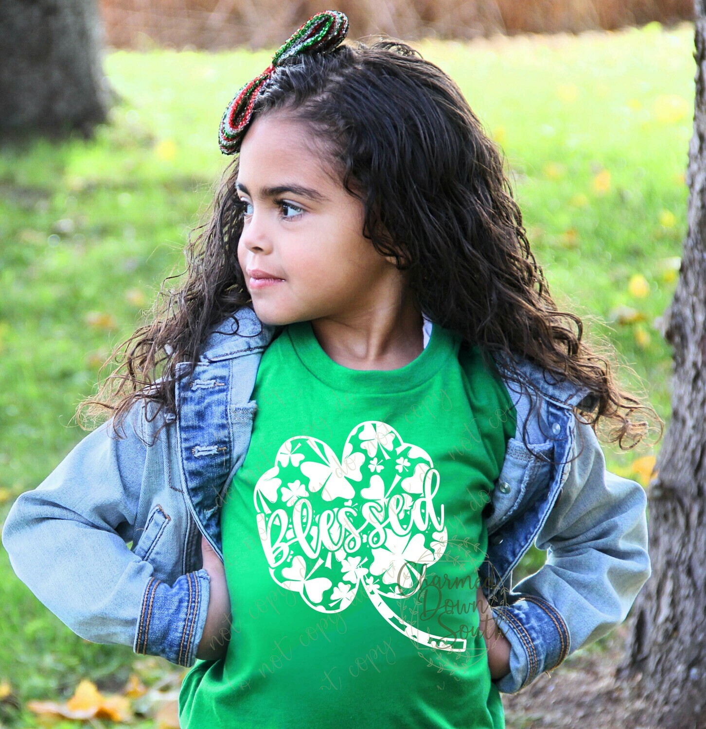 PRE-BUY Blessed Clover Youth White Ink Screen Print Transfer