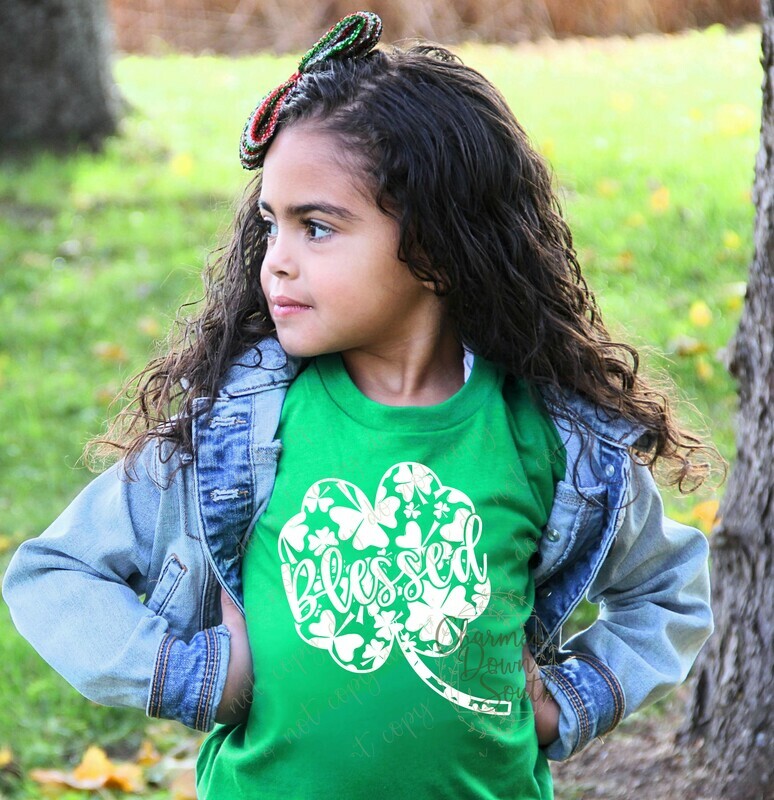PRE-BUY Blessed Clover Youth White Ink Screen Print Transfer