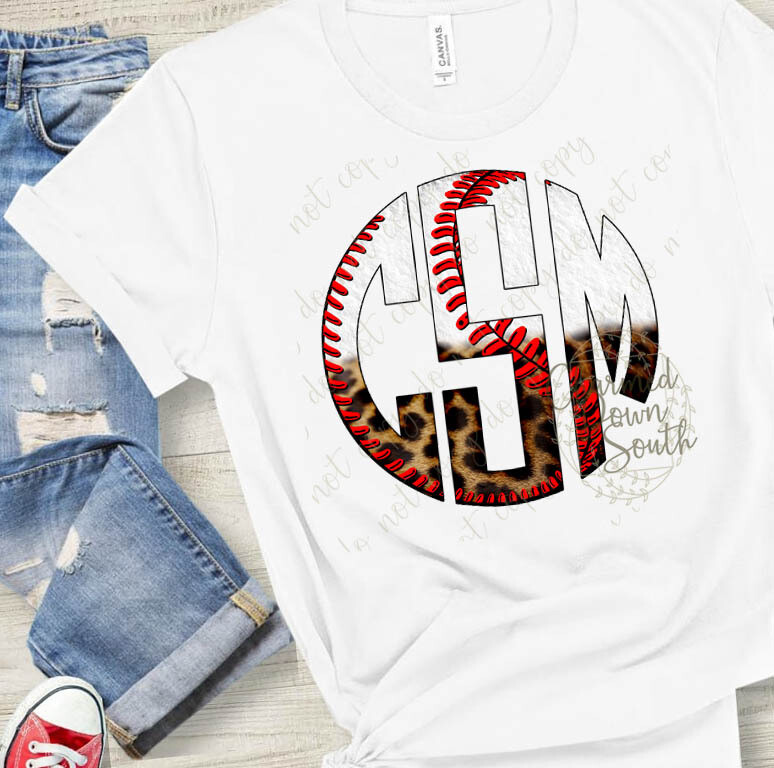 Serape Leopard Baseball Font Set with Bonus Design