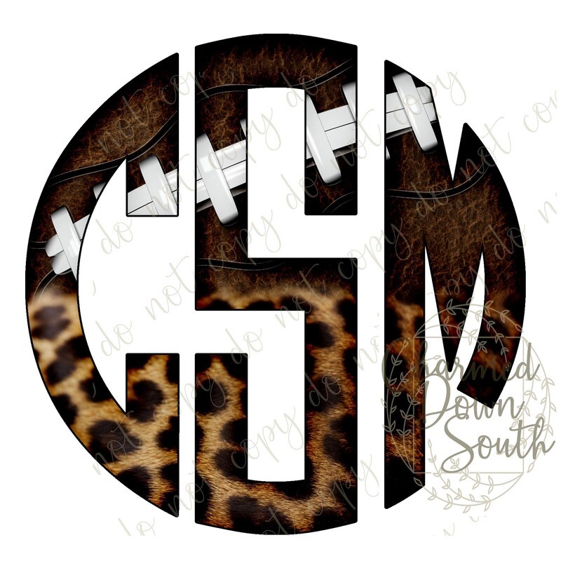 Serape Leopard Football Font Set and Bonus Design