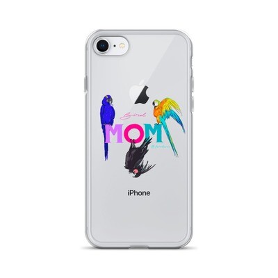 "Bird Mom" iPhone Case featuring the Parrotsrus Flock
