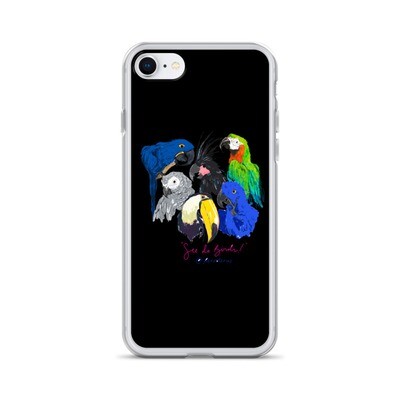 See Da Birds! Selfie Feature The Parrotsrus flock iPhone Case