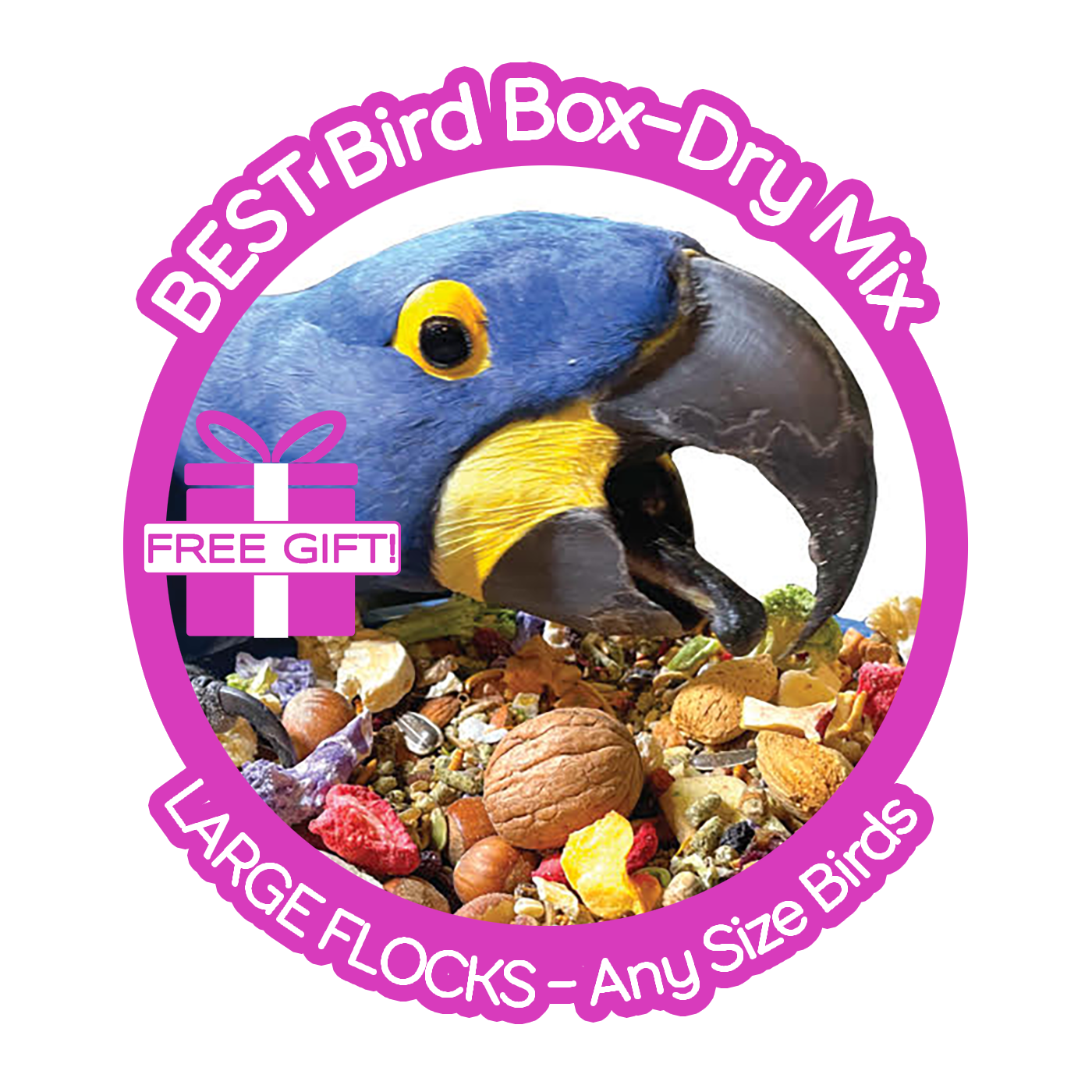 Thrive! Best Bird Box — 4 LARGE Sized Flocks (any size birds) or for anyone wanting more value & volume.