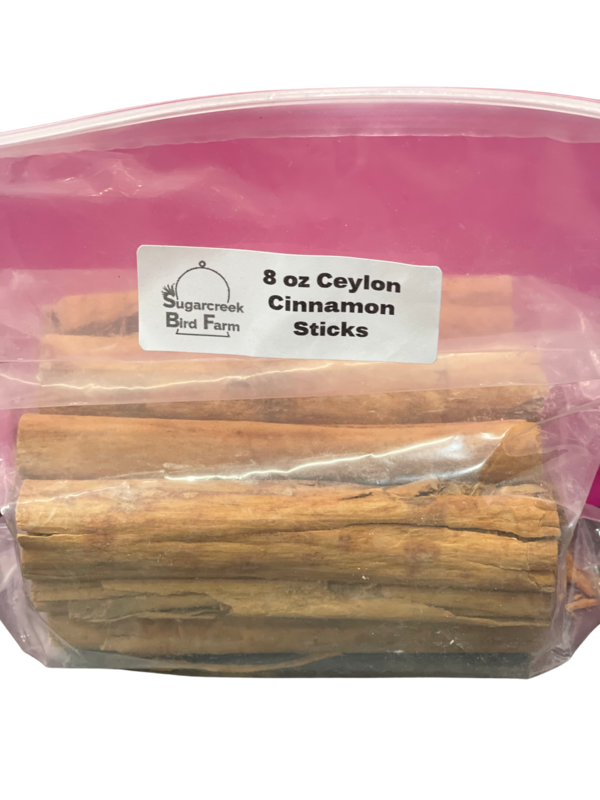 NEW! 8 oz Ceylon Cinnamon Sticks from Sugarcreek Bird Farm