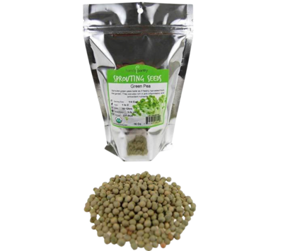1Lb Organic Whole Peas 4 Sprouting from TrueLeafMarket