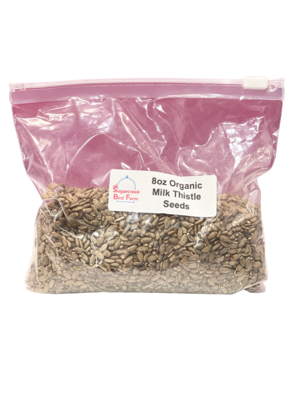 8 oz Organic Milk Thistle Seed from SugarCreek Bird Farm