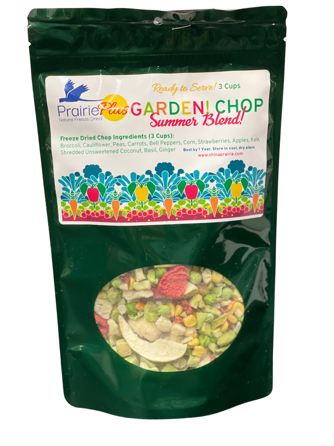 NEW! Garden Chop -- 3 cups freeze dried sprouts and veggie chop from China Prairie (exclusive to us!)
