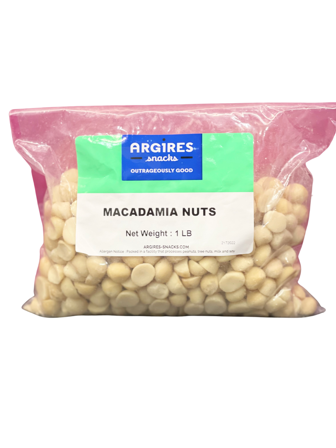 1 Lb Shelled Raw Macadamia Nuts