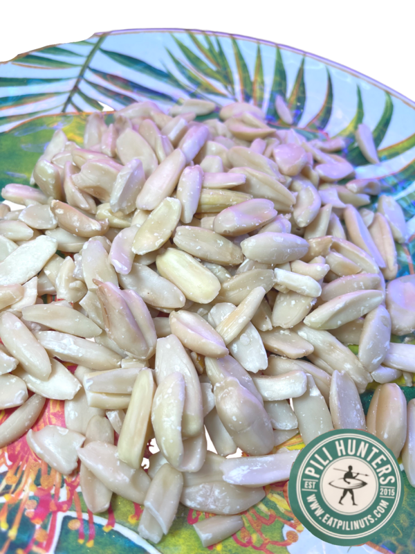 8 oz Shelled Sprouted Pili Nuts by Pili Hunters -- Good for all Birds!