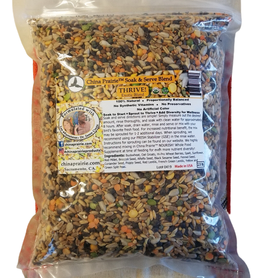 2.5 Lb Thrive Exotic Blend Soak and Serve OR Sprouting Blend from China Prairie