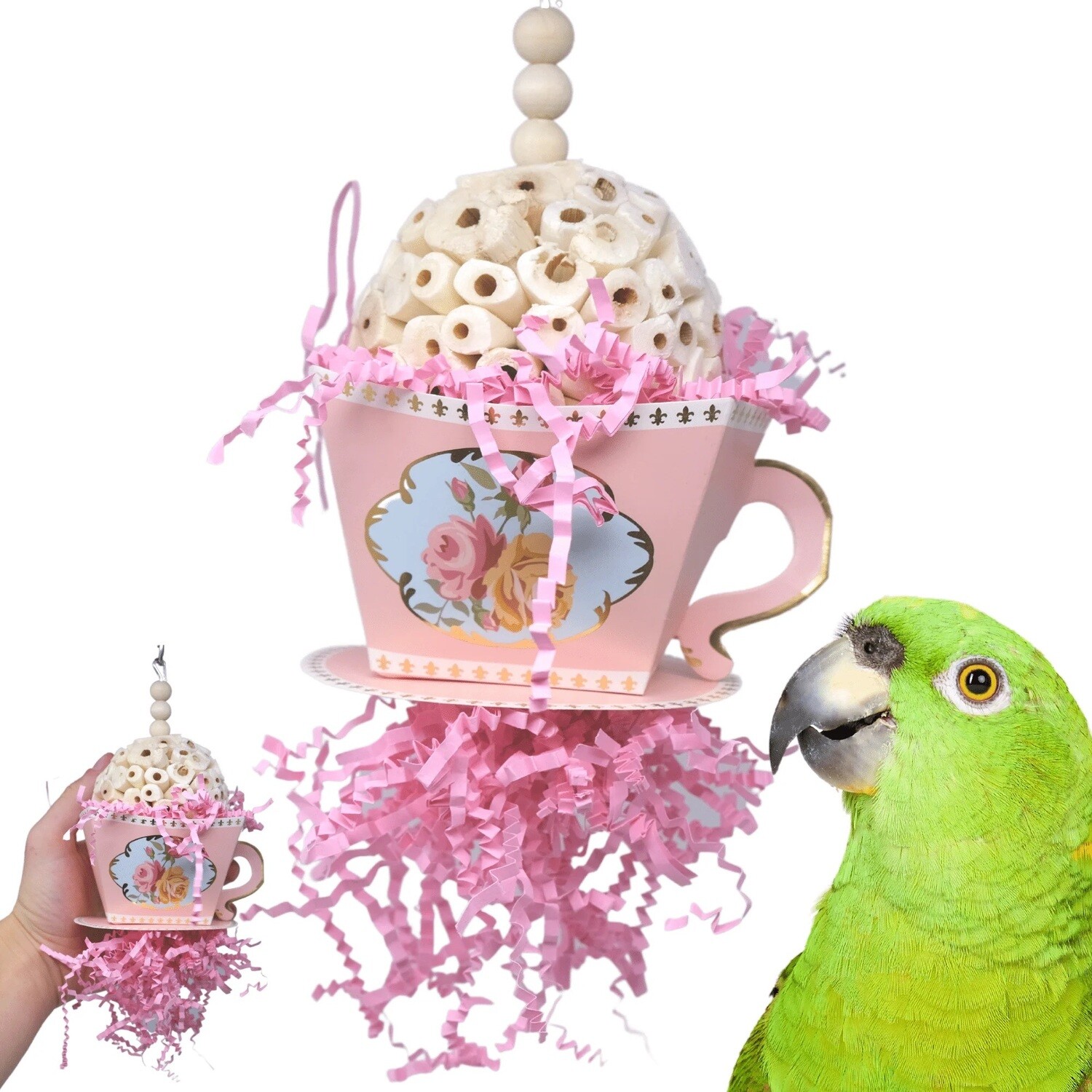 Sola Teacup Toy by Bonka Bird Toys - Pink