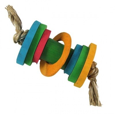 Hourglass Foot Toy for Medium Birds by Planet Pleasures