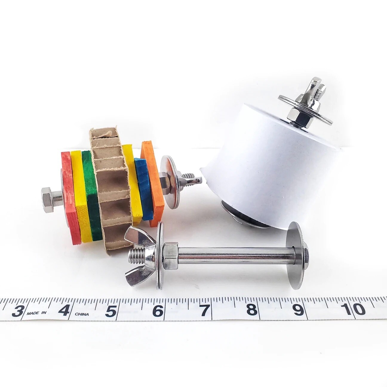 Hulk Bolt - Power Play Stainless Collection by Cheep Thrills -- A hefty, versatile stainless steel bolt that bolts directly onto the cage. You can fill it with your bird&#39;s favorite toy parts.