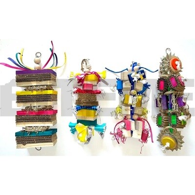 Large Beak Bundle - This bundle of toys is perfect for large beaks. Contains one of each, Zeus, Maxie, Cyrus, and Betsy Lg. A $102.45 value for $92.50. Large Beak Bundle - This bundle of toys is perfect for large beaks. Contains one of each, Zeus, Maxie, Cyrus, and Betsy Lg. A $102.45 value for $92.50.