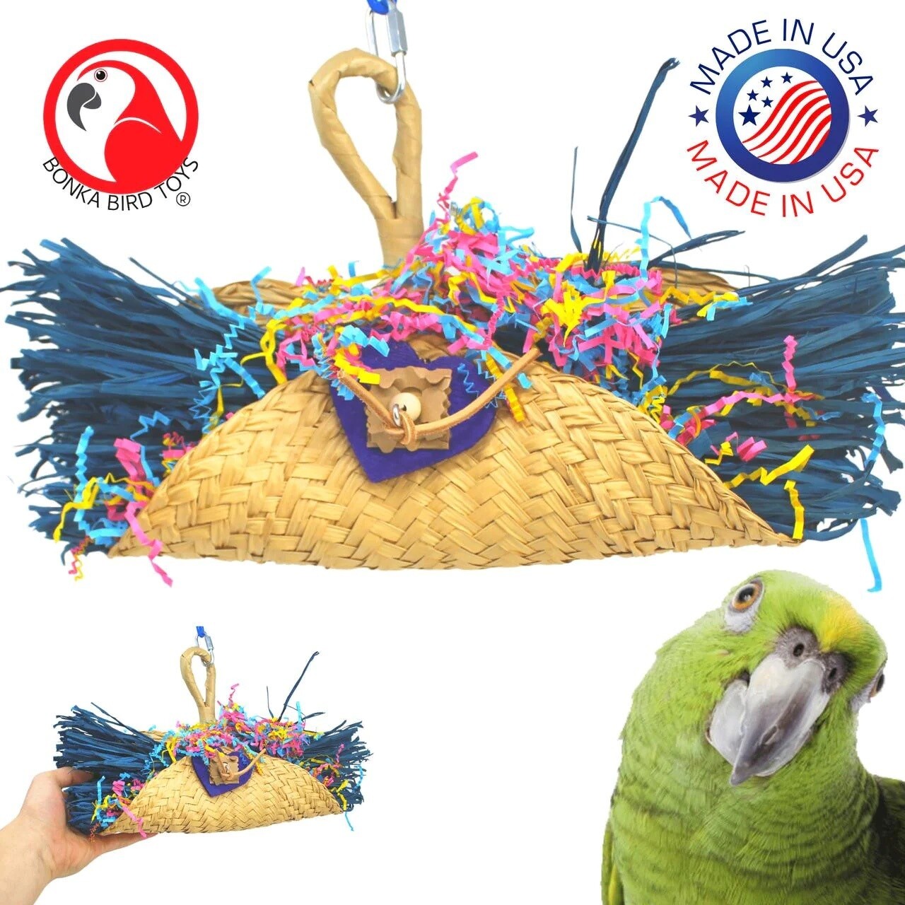 Taco Bird Toy for Medium or Large Size Parrots