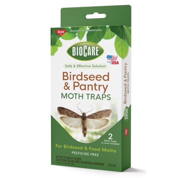 Birdseed and Pantry Moth Traps by BioCare - a safe and effective solution (pesticide free). 2 moths and lures included.