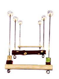 Medium Swing - with Natural Maple Perch with Stainless Steel Refillable Skewers with Large Acrylic Balls by Expandable Habitats