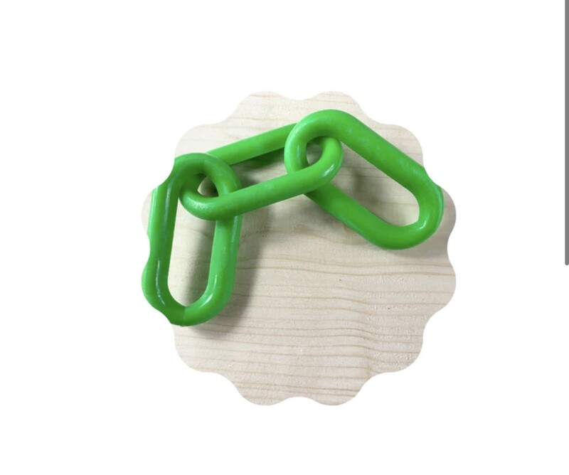 3 Link Large Plastic Chain Foot Toy, Various Colors