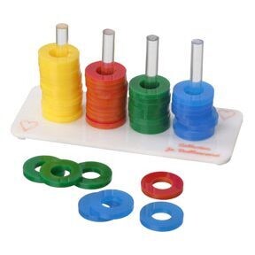 Ring Teacher - Large (for medium and large birds) -- The Ring Game offers two different possibilities (games) plus all the games that you will invent with time. The Ring Game consists of a base, 4 peg