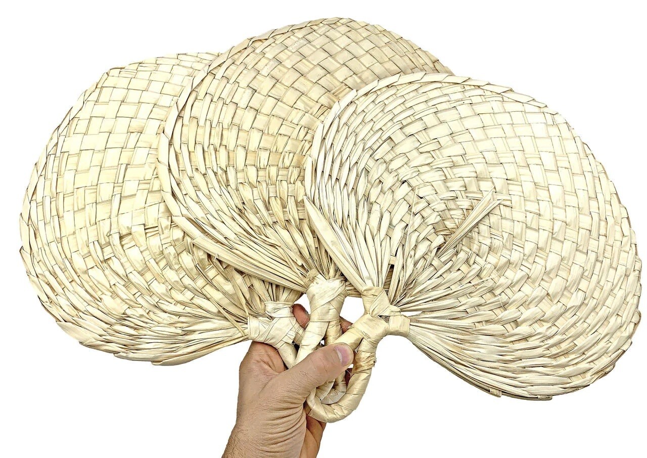 3 Pack Palm Leaf Fan