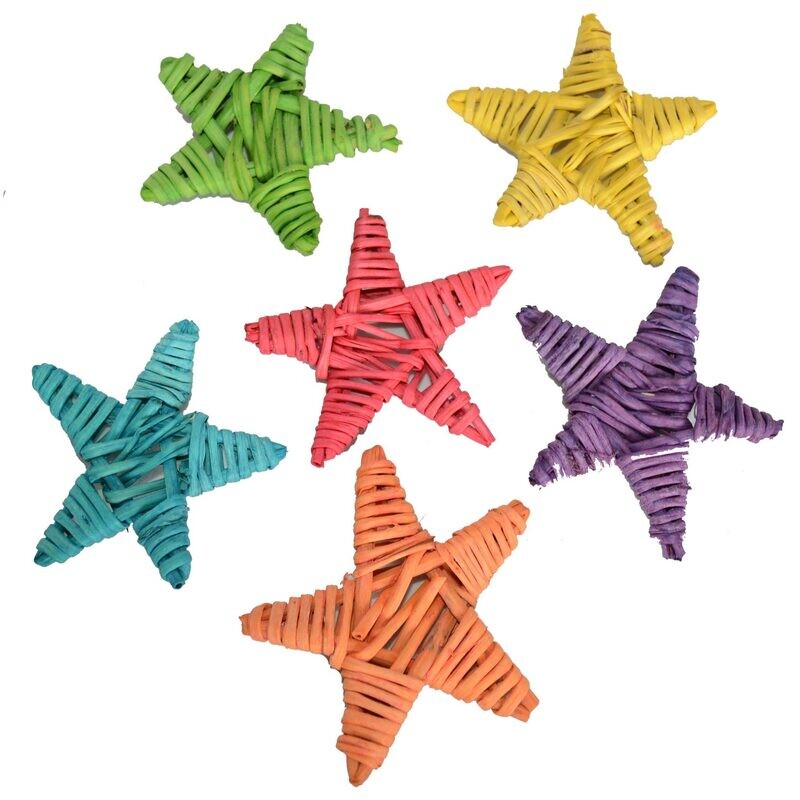 Multi-Color Vine Stars approx 2" in length each -- 100 count