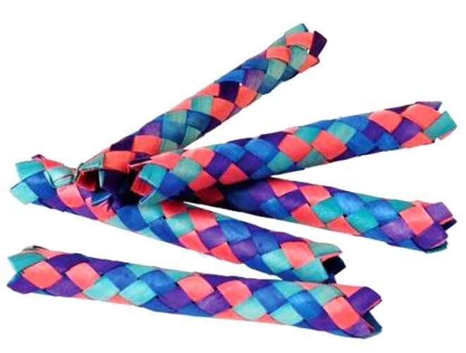 Colorful Chinese Finger Traps - 12 Pk by Bonka Bird Toys