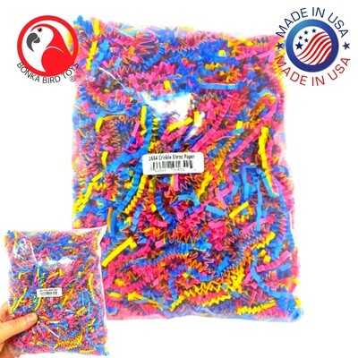 3oz Crinkle Shred Paper - Multi Color By Bonka Bird Toys
